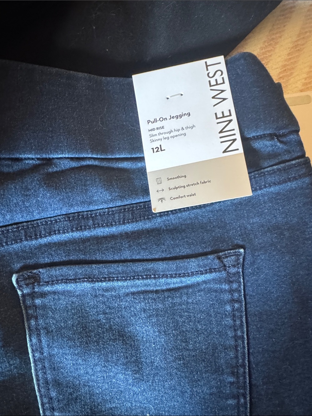 Nine West Dark Blue Pull-On Jeggings - Mid Rise Skinny